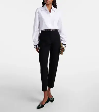 Manolo Blahnik Hangisi embellished velvet ballet flats | Thumbnail 6