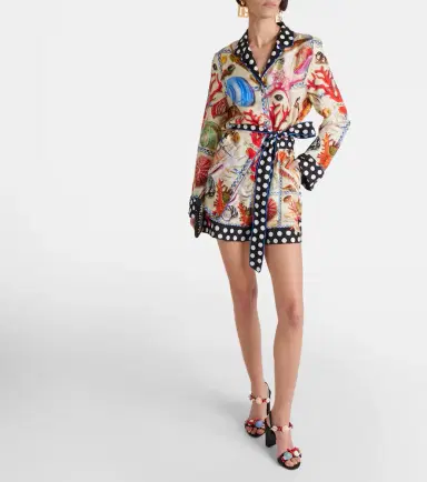 Dolce & Gabbana Capri printed silk satin shorts | Thumbnail 2