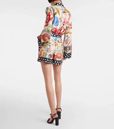 Dolce & Gabbana Capri printed silk satin shorts | Thumbnail 4