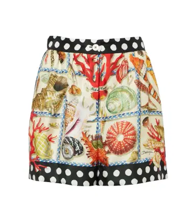 Dolce & Gabbana Capri printed silk satin shorts | Thumbnail 1