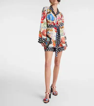 Dolce & Gabbana Capri printed silk satin shirt | Thumbnail 6 Dolce & Gabbana Capri printed silk satin shirt | Thumbnail 6