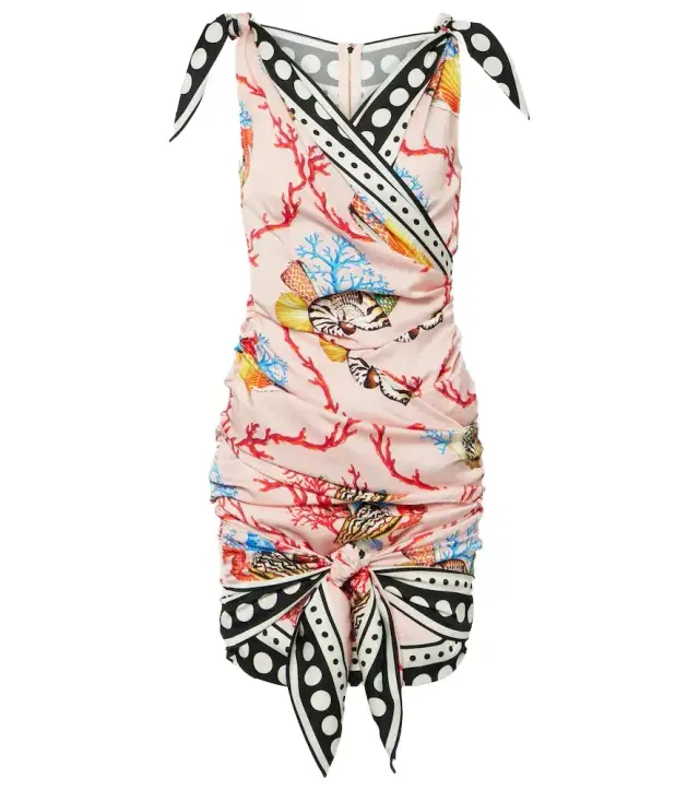 Dolce & Gabbana Capri printed silk-blend minidress