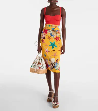Dolce & Gabbana Capri printed silk-blend midi skirt | Thumbnail 4 Dolce & Gabbana Capri printed silk-blend midi skirt | Thumbnail 4