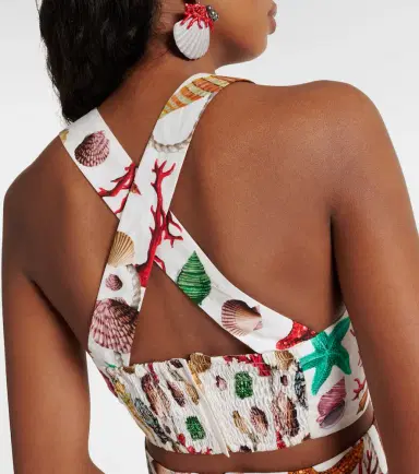 Dolce & Gabbana Capri printed cotton crop top | Thumbnail 2