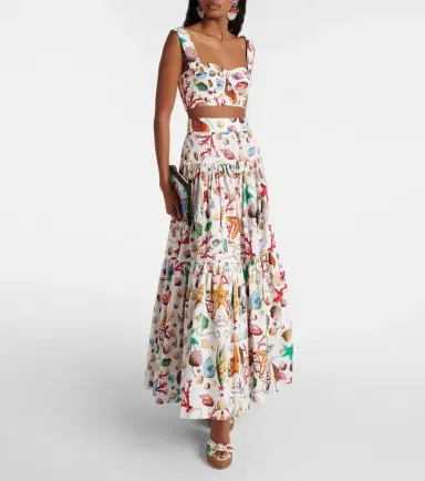 Dolce & Gabbana Capri printed cotton crop top | Thumbnail 5