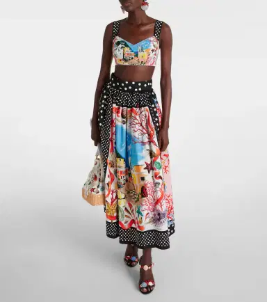 Dolce & Gabbana Capri polka-dot printed cotton bra top | Thumbnail 4 Dolce & Gabbana Capri polka-dot printed cotton bra top | Thumbnail 4
