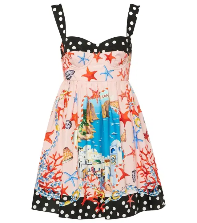 Dolce & Gabbana Capri printed cotton minidress