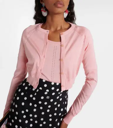 Dolce & Gabbana Capri cropped silk cardigan | Thumbnail 4