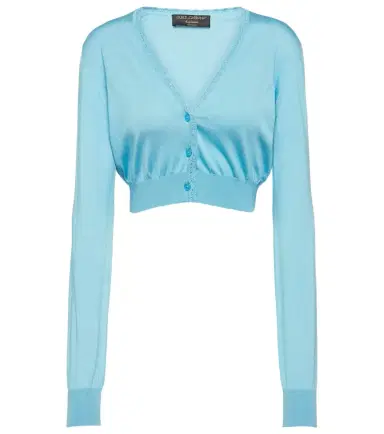 Dolce & Gabbana Capri cropped silk cardigan | Thumbnail 1