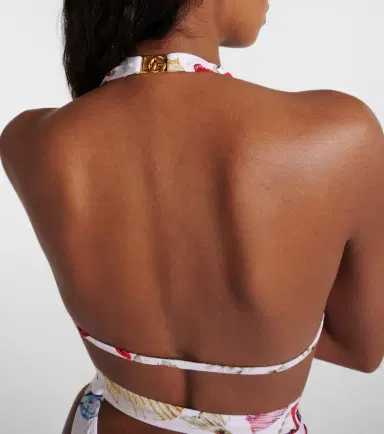 Dolce & Gabbana Capri printed halterneck swimsuit | Thumbnail 2