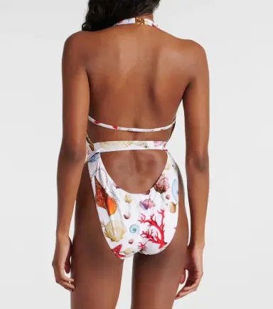 Dolce & Gabbana Capri printed halterneck swimsuit | Thumbnail 3