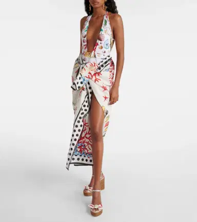 Dolce & Gabbana Capri printed halterneck swimsuit | Thumbnail 5