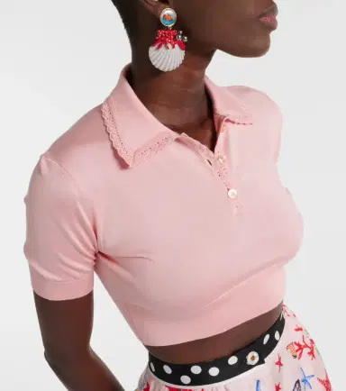Dolce & Gabbana Capri silk crop top | Thumbnail 4 Dolce & Gabbana Capri silk crop top | Thumbnail 4