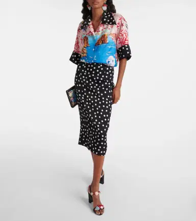 Dolce & Gabbana Capri printed silk satin shirt | Thumbnail 3 Dolce & Gabbana Capri printed silk satin shirt | Thumbnail 3