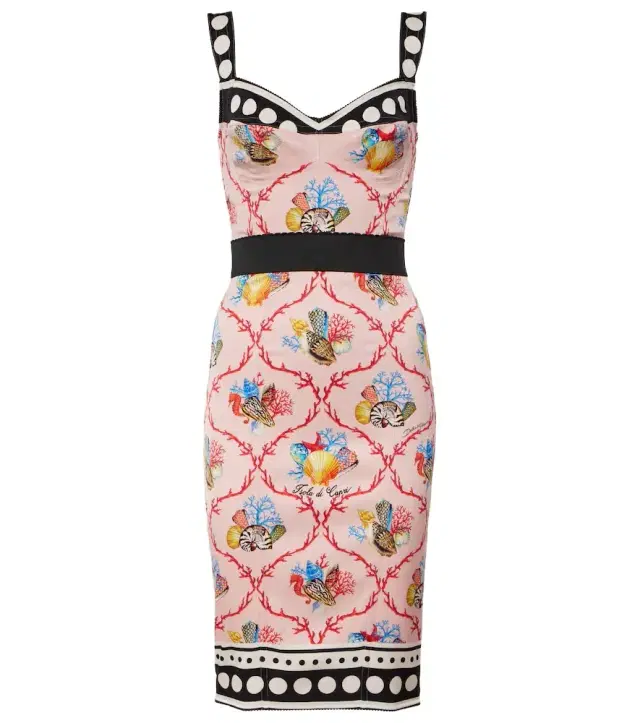 Dolce & Gabbana Capri printed silk-blend minidress