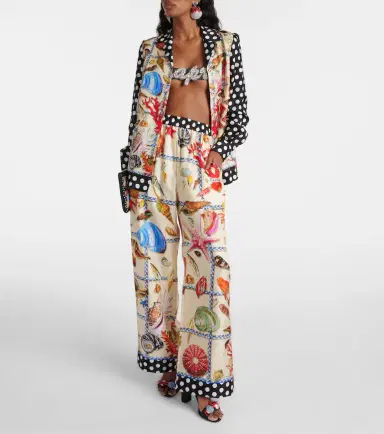 Dolce & Gabbana Capri printed silk satin palazzo pants | Thumbnail 2