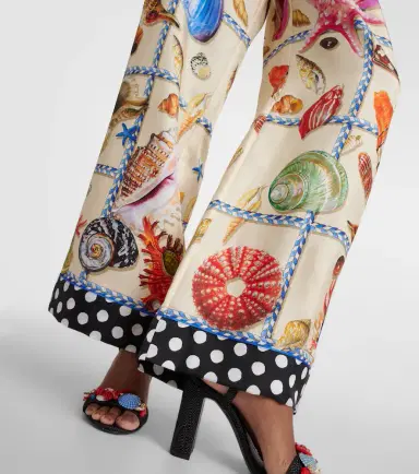 Dolce & Gabbana Capri printed silk satin palazzo pants | Thumbnail 5