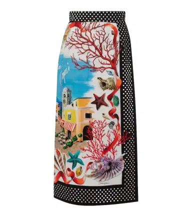 Dolce & Gabbana Capri printed cotton maxi skirt | Thumbnail 1