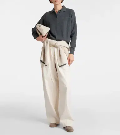 Brunello Cucinelli Cotton polo sweater | Thumbnail 5