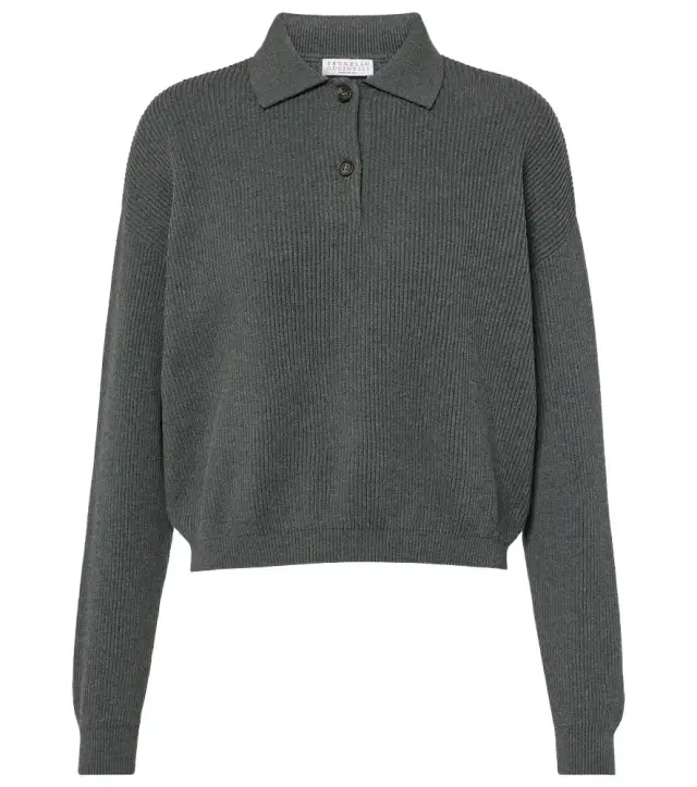 Brunello Cucinelli Cotton polo sweater