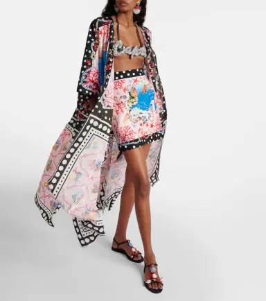 Dolce & Gabbana Capri printed cotton miniskirt | Thumbnail 3