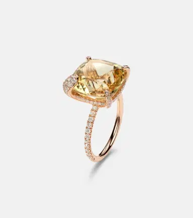 Bucherer Fine Jewellery Peekaboo 18kt rose gold ring with beryl and diamonds | Thumbnail 2