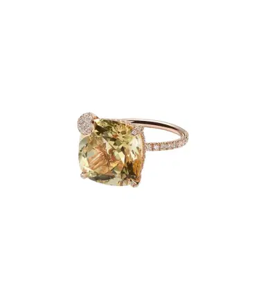 Bucherer Fine Jewellery Peekaboo 18kt rose gold ring with beryl and diamonds | Thumbnail 1