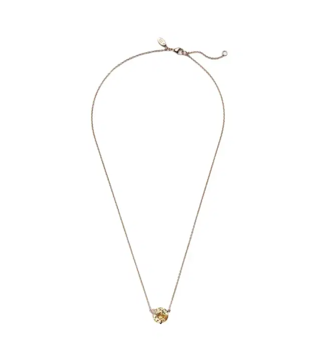 Peekaboo 18kt rose gold necklace with beryl and diamonds