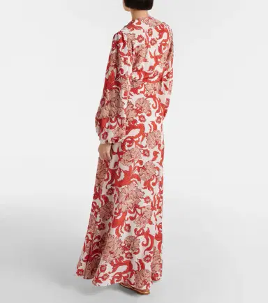 La DoubleJ Camerino silk crêpe de chine maxi dress | Thumbnail 2