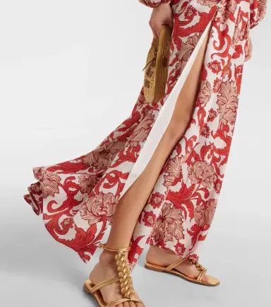 La DoubleJ Camerino silk crêpe de chine maxi dress | Thumbnail 4