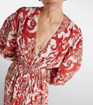 La DoubleJ Camerino silk crêpe de chine maxi dress | Thumbnail 5