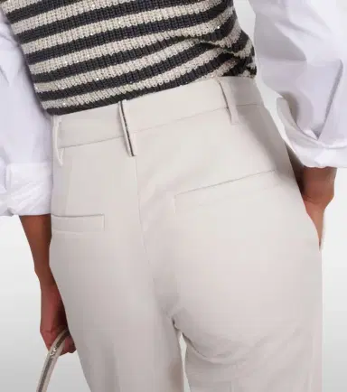 Brunello Cucinelli Cotton-blend slim pants | Thumbnail 6