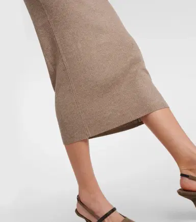 Brunello Cucinelli Knitted midi skirt | Thumbnail 3
