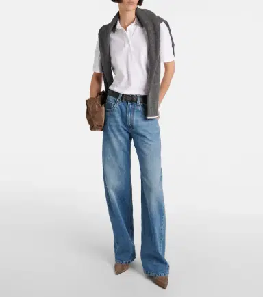 Brunello Cucinelli Mid-rise wide-leg jeans | Thumbnail 7