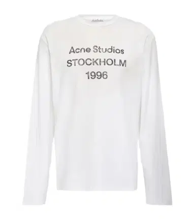 Acne Studios Logo distressed jersey T-shirt | Thumbnail 1