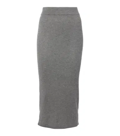 Brunello Cucinelli Ribbed-knit midi skirt | Thumbnail 1