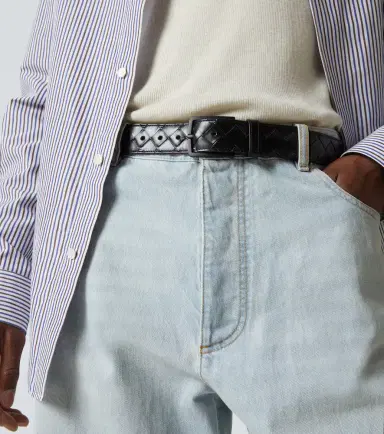 Bottega Veneta Intrecciato leather belt | Thumbnail 4