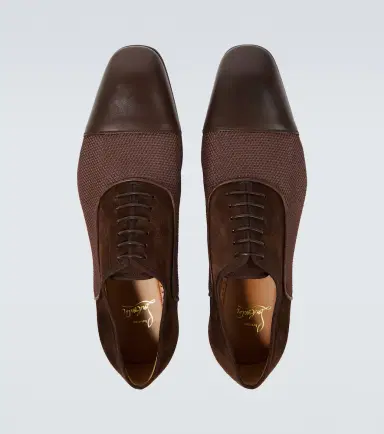 Christian Louboutin Greggo leather-trimmed suede Oxford shoes | Thumbnail 2 Christian Louboutin Greggo leather-trimmed suede Oxford shoes | Thumbnail 2