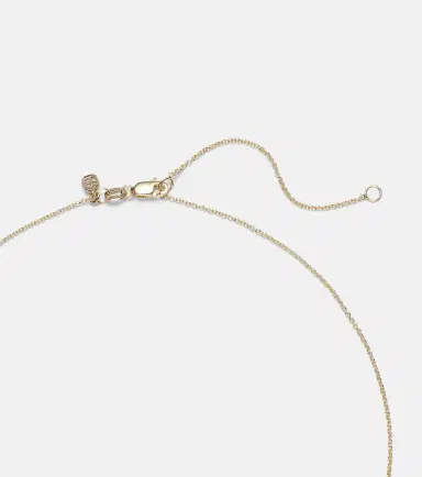 Sydney Evan Fluted Heart 14kt gold chain necklace with ruby | Thumbnail 3