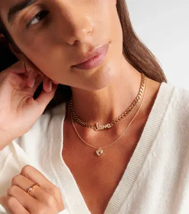 Sydney Evan Fluted Heart 14kt gold chain necklace with ruby | Thumbnail 4