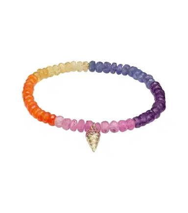 Sydney Evan Ice Cream Cone 14kt gold charm bracelet with sapphires | Thumbnail 1