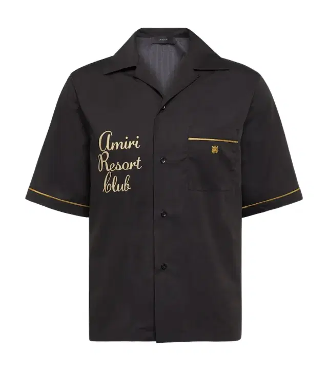 Amiri Resort Club embroidered cotton bowling shirt