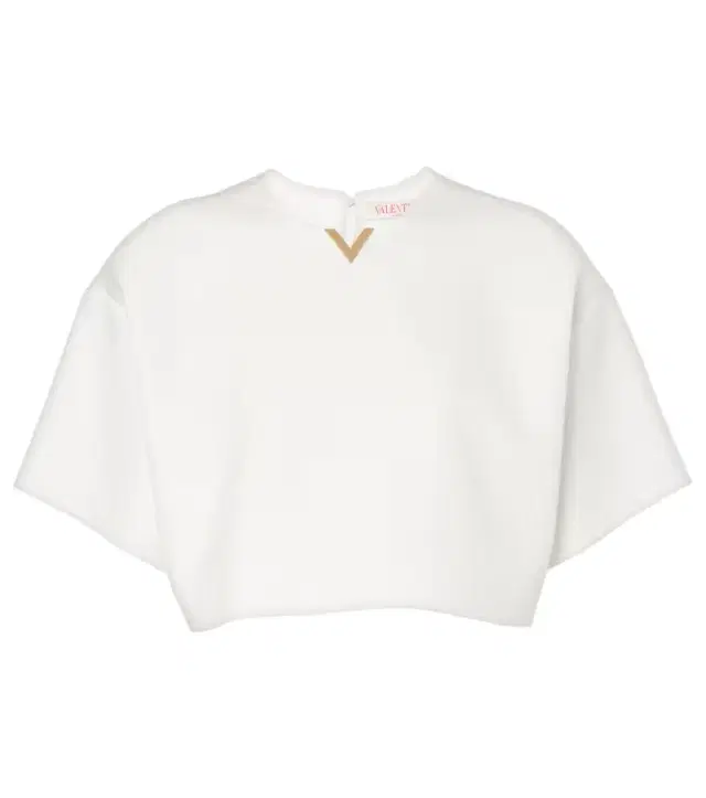 Valentino VGold cotton gabardine crop top
