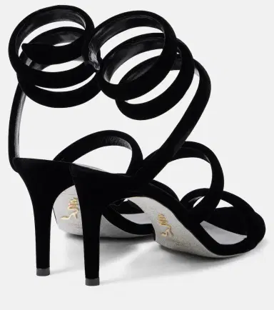 René Caovilla Cleo 80 velvet sandals | Thumbnail 2