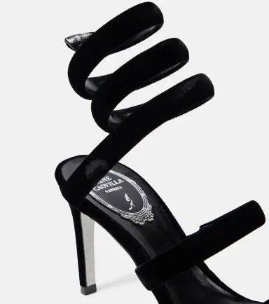 René Caovilla Cleo 80 velvet sandals | Thumbnail 4