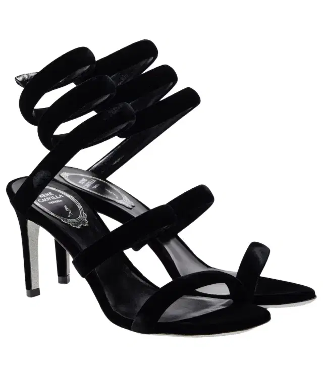 René Caovilla Cleo 80 velvet sandals