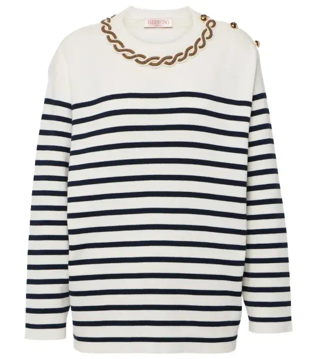 Valentino Embroidered cotton sweater