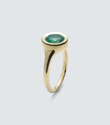 Octavia Elizabeth Lenny 18kt gold ring with emerald | Thumbnail 4