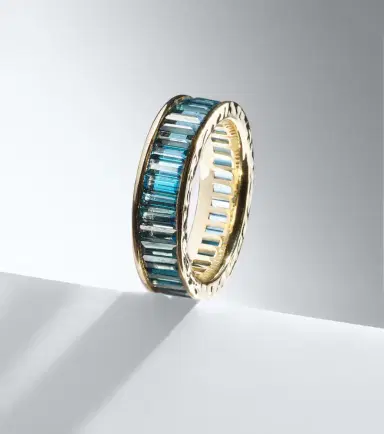 Octavia Elizabeth 18kt gold ring with with topazes | Thumbnail 5