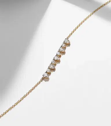 Stone and Strand Perfect Pear 10kt gold necklace with diamonds | Thumbnail 3